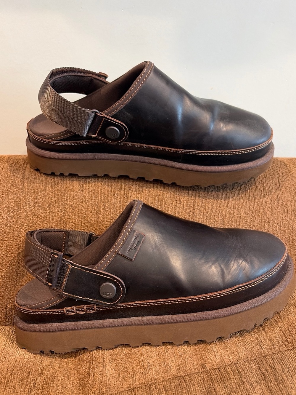 UGG® Women's Goldenstar Slingback Clogs - Brown EUC Sz 10